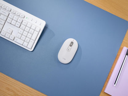 Trust Seron Mouse Wireless con Rotellina Ultra Rapida e Scorrimento Orizzontale, Bluetooth + 2.4GHz, 65% Plastica Riciclata, Pulsanti Silenziosi, Mouse Bluetooth Multi-Dispositivo per PC Mac, Bianco