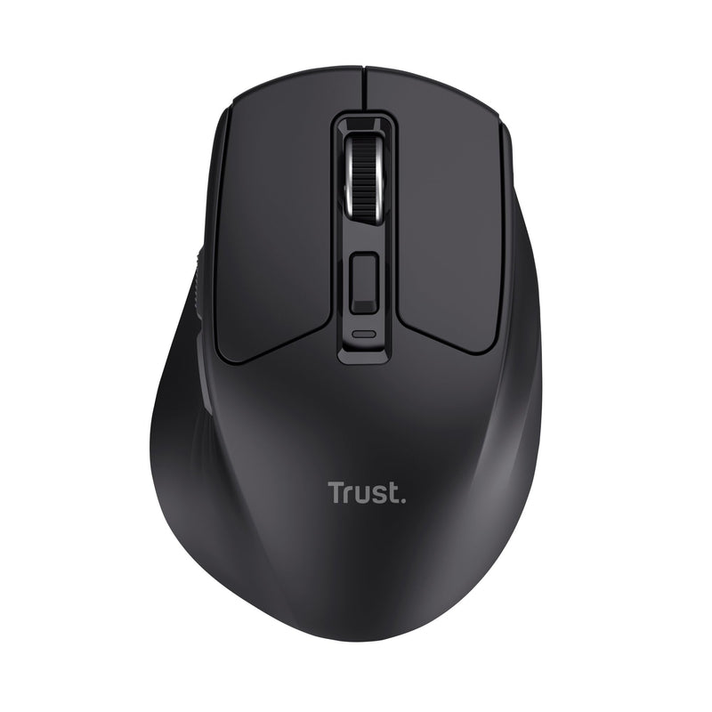 Trust Niven Mouse Wireless Bluetooth + 2.4GHz, Pulsanti Silenziosi, 800-3200 DPI, 50% Plastica Riciclata, Comodo Mouse Bluetooth Ricaricabile Multi-Dispositivo per PC Mac, Nero