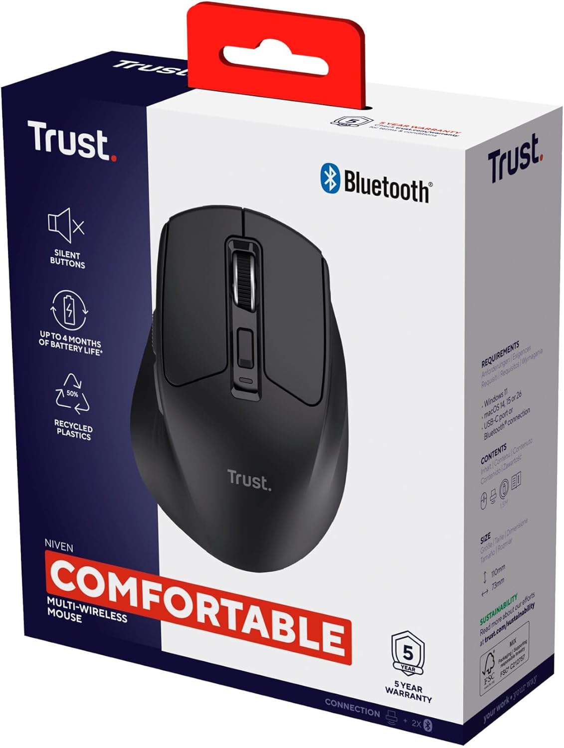 Niven Comfort Multi-Wrls Mouse Blk