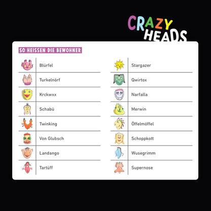 moses. Crazy Heads, Interactive Search Game with Crazy Beings, Fast Board Game for Family & Friends, Hidden Object Search & Concentration Game for Children from 8 Years
