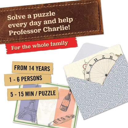 Hidden Games - Professor Charlie's world tour - puzzle advent calendar for 1-6 people aged 14 and over - 24 individual puzzles (english edition)