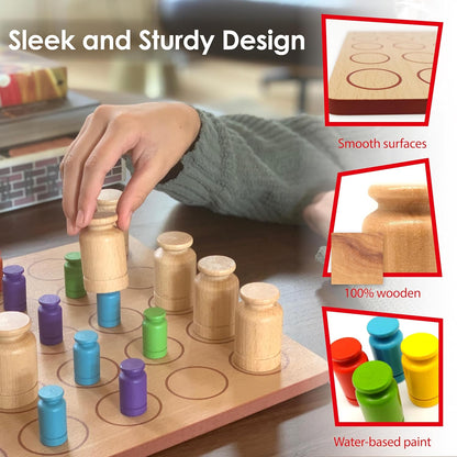 Roo Games KLOAK - All Wooden Strategy Board Games for Adults & Kids, 2-4 Players, Family Games, Popular Games for Ages 8+, Stimulates Critical Thinking, Durable Hardwood Components