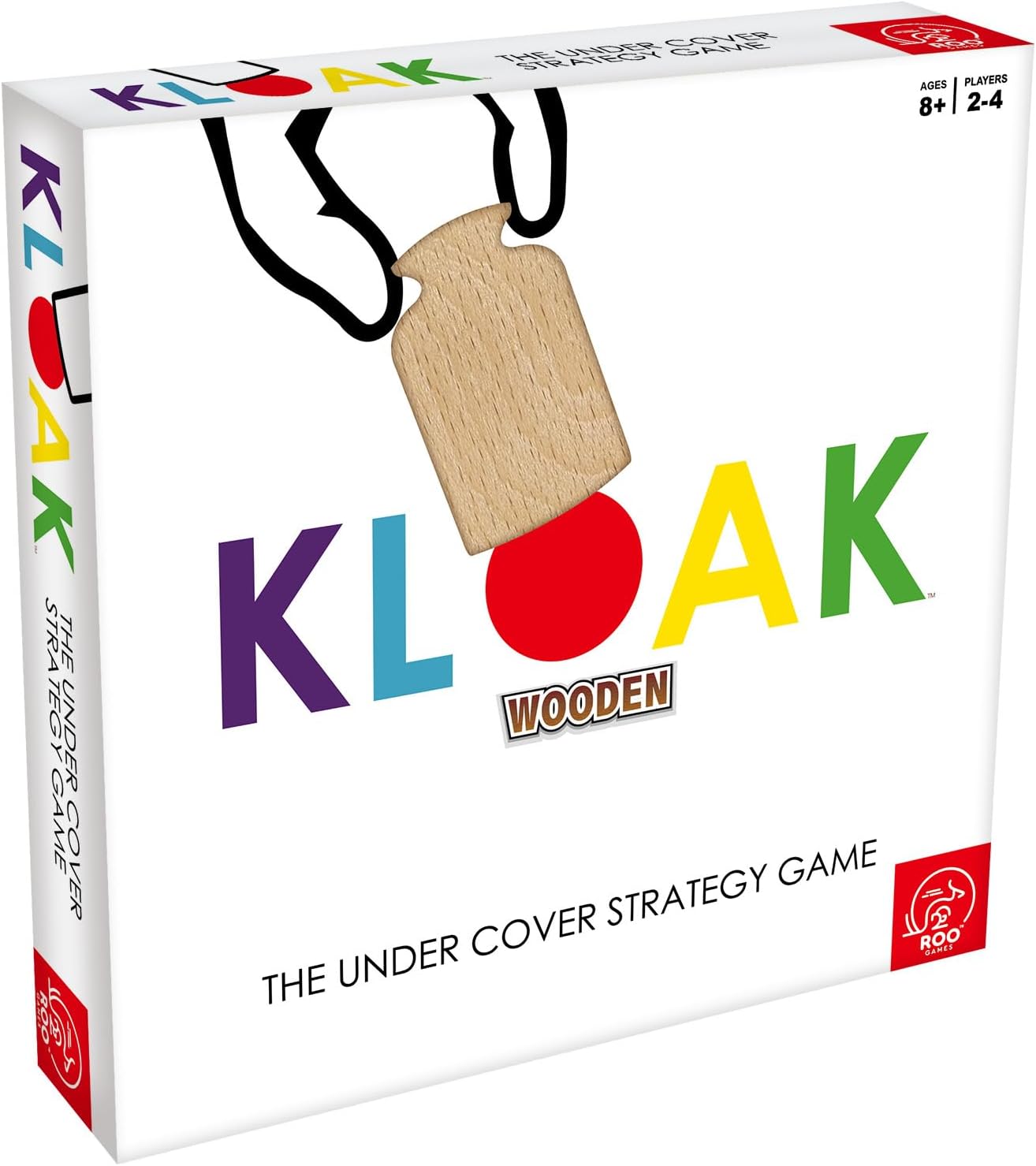 Roo Games KLOAK - All Wooden Strategy Board Games for Adults & Kids, 2-4 Players, Family Games, Popular Games for Ages 8+, Stimulates Critical Thinking, Durable Hardwood Components