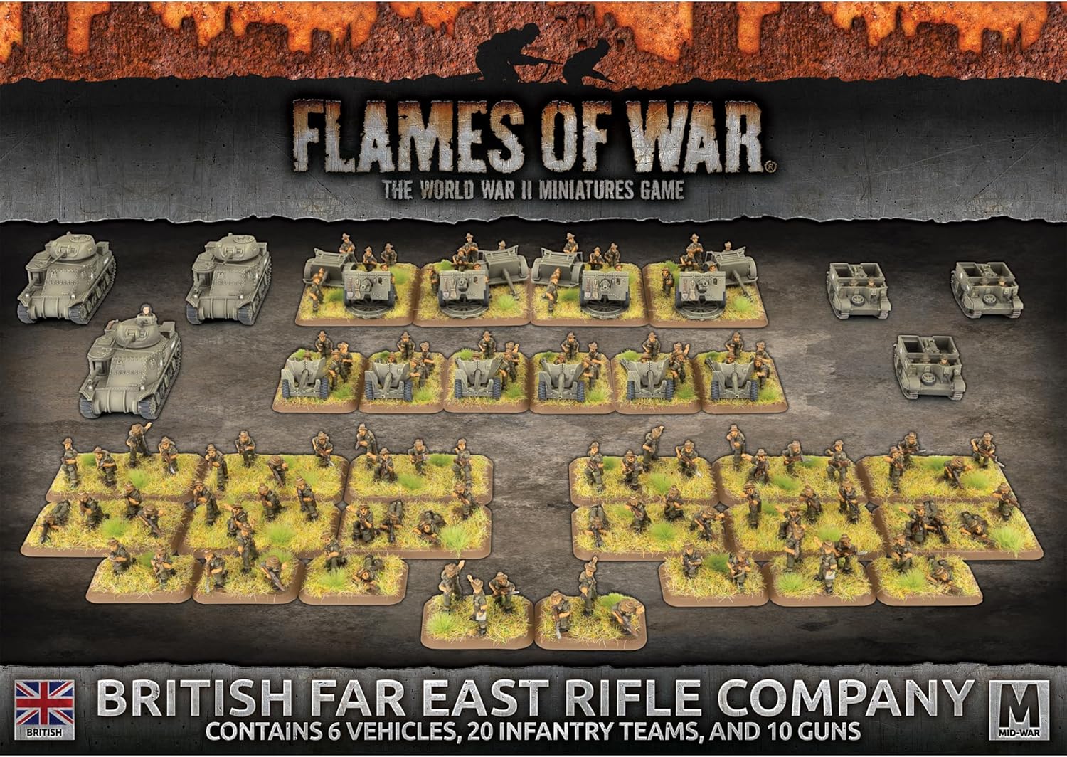 Flames of War - British Rifle Company Army Deal - BRAB18