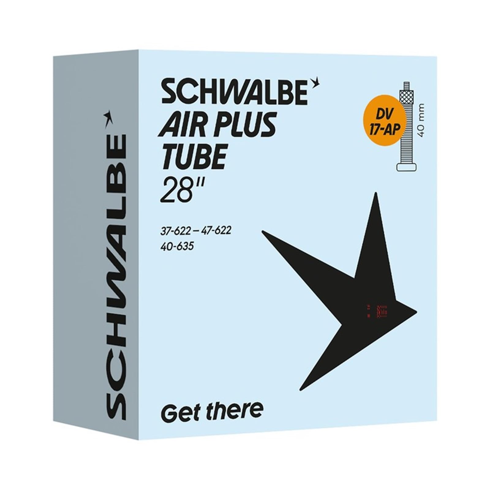 Schwalbe Fahrradschlauch DV17-AP AIR Plus 37/47-622/635 IB 40mm