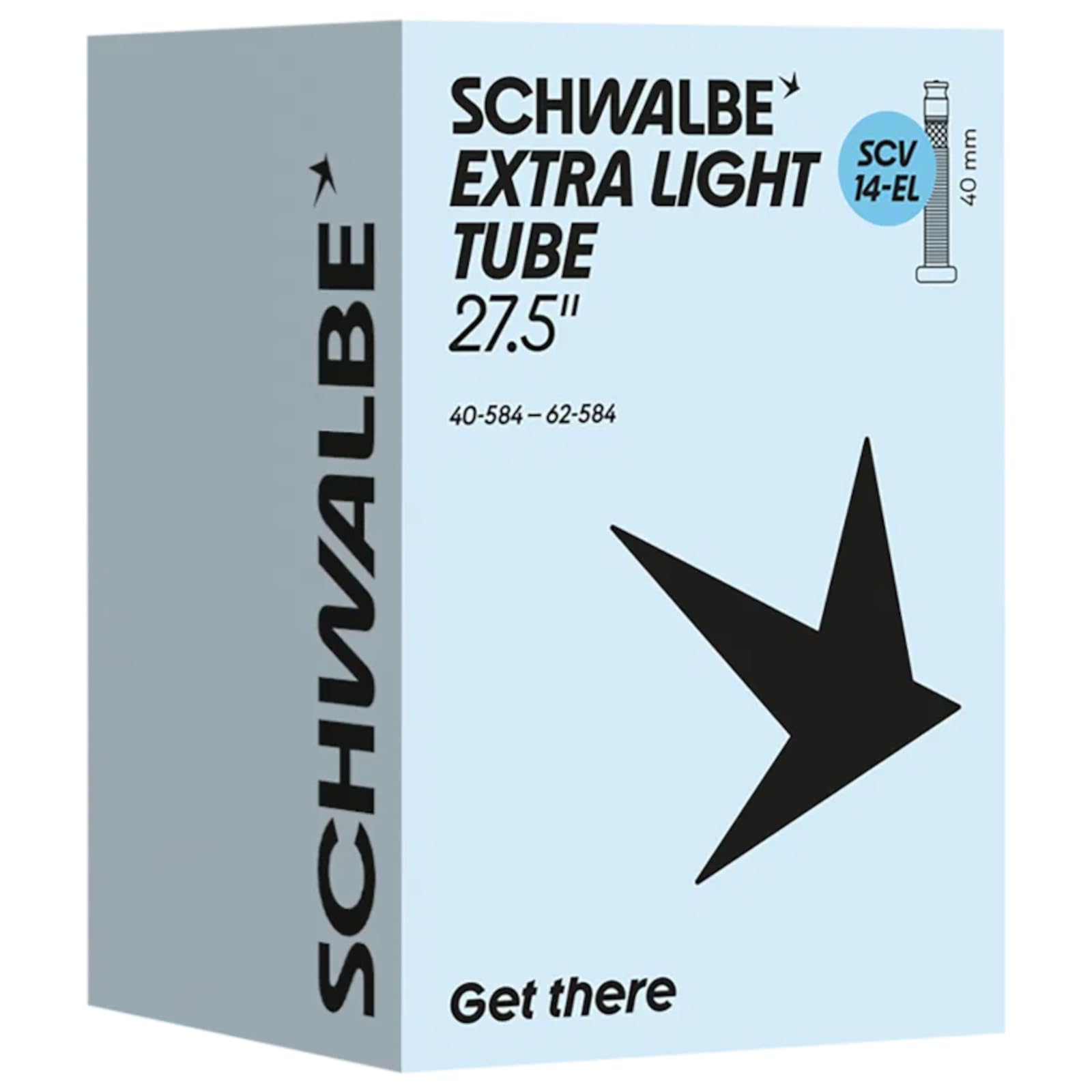 Schwalbe Fahrradschlauch SCV14-EL EXTRA Light 40/62-584 IB Black 40mm