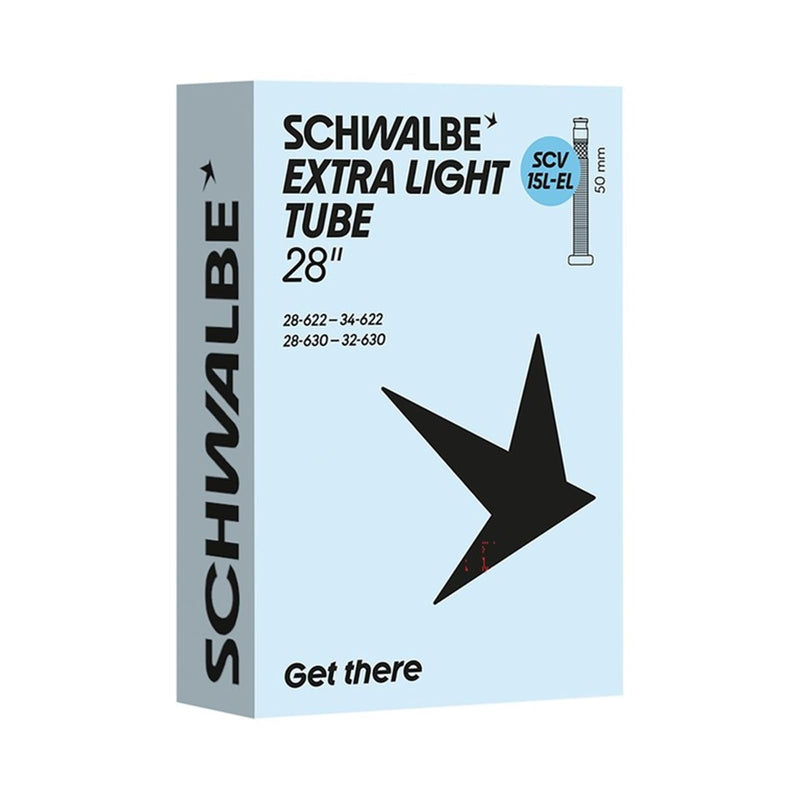 Schwalbe Fahrradschlauch SCV15L-EL EXTRA Light 28/34-622/630 IB Black 50mm