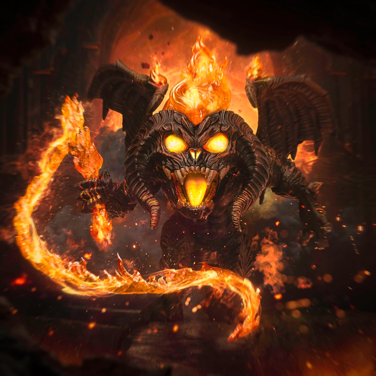 Iron Studios Collectible Statue Balrog Lord of The Rings Minico Polystone Resin 6.8 inches