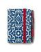 IF Bookaroo Notebook - A7 Pocket and Handbag size Notebook plus Black Ballpoint Pen, 192 pages - Navy & Dark Red - Aztec