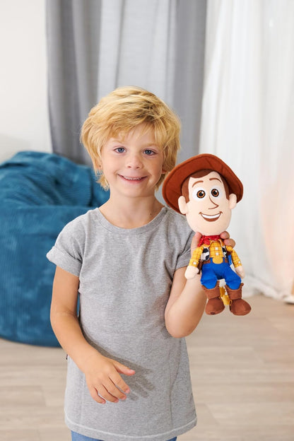 Simba official Disney Toy Story 5 Woody 25cm plush cuddly soft toy for kids gift birthday, Christmas