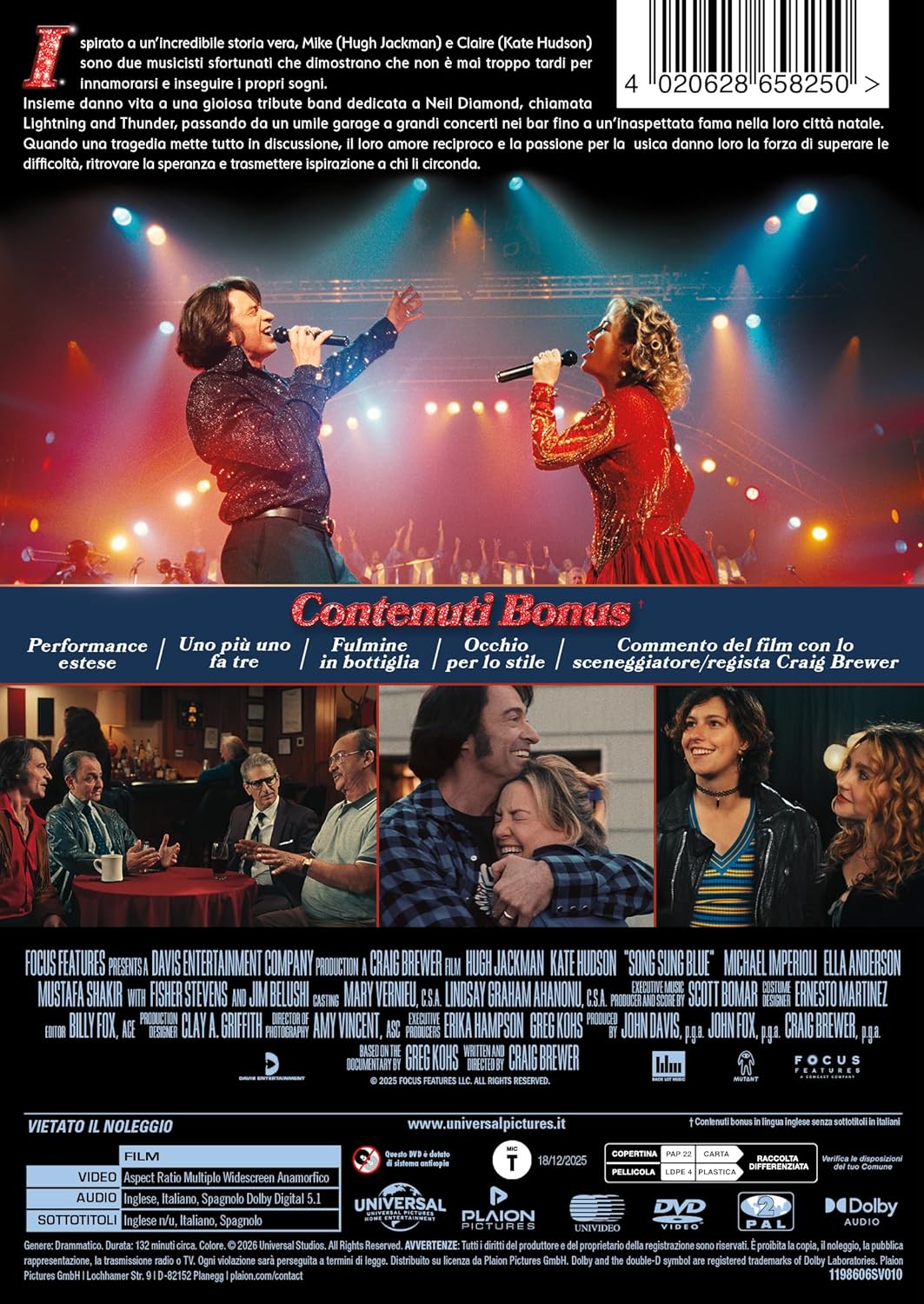 Dvd Song Sung Blue - Una Melodia D'Amore