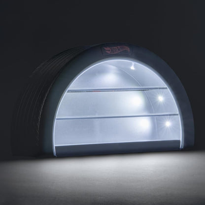 Hot Wheels Display Case Light - Officially Licensed Mattel Merchandise, Light Up Case Holds 8 Cars, Wheel Shaped Wall Moutable or Freestanding, Gift for Collectors