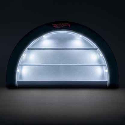 Hot Wheels Display Case Light - Officially Licensed Mattel Merchandise, Light Up Case Holds 8 Cars, Wheel Shaped Wall Moutable or Freestanding, Gift for Collectors