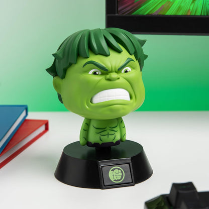 Paladone Marvel Hulk Icon Light, 11cm Desk or Bedside Lamp, AAA Battery Powered, Officially Licensed