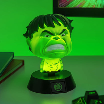 Paladone Marvel Hulk Icon Light, 11cm Desk or Bedside Lamp, AAA Battery Powered, Officially Licensed
