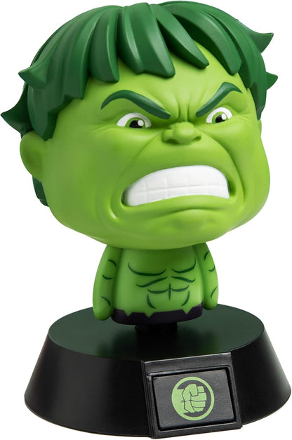 Paladone Marvel Hulk Icon Light, 11cm Desk or Bedside Lamp, AAA Battery Powered, Officially Licensed