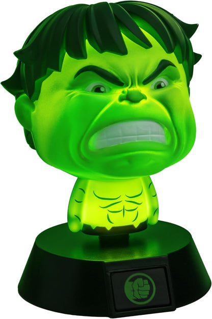 Paladone Marvel Hulk Icon Light, 11cm Desk or Bedside Lamp, AAA Battery Powered, Officially Licensed