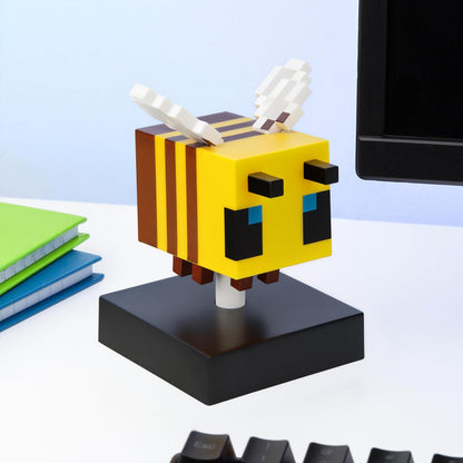 Paladone Minecraft Bee Icon Light – 11cm Light‑Up Figure for Bedroom or Gaming Space – Soft Glow Battery Lamp
