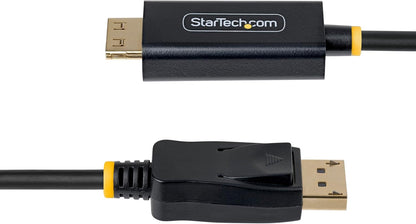 StarTech Cavo Adattatore DisplayPort a HDMI da 1 m con Connettori a Presa Rinforzata, 4K 60Hz, HDR, Convertitore Unidirezionale DP a HDMI per Lenovo, Dell, HP