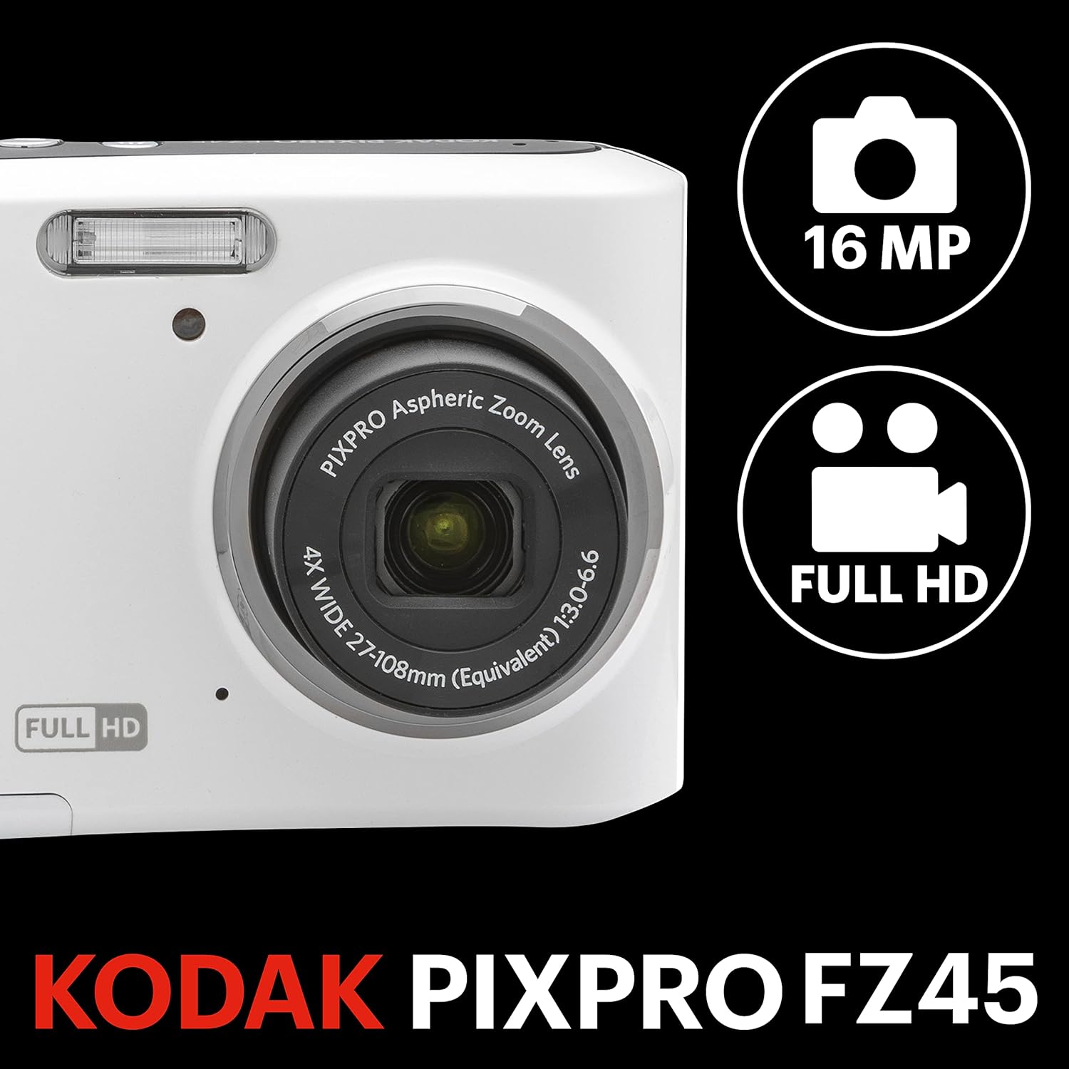 KODAK PIXPRO FZ45 1/2.3" Compact camera 16 MP CMOS 4608 x 3456 pixels
