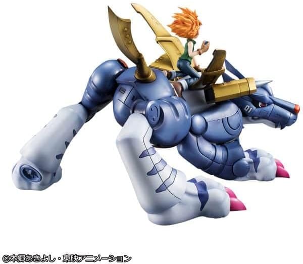Megahouse Garurumon & Ishida Yamato Digimon Adventure Metal Figure - Precious G.E.M. Series MH843822, Multi-Colour, Collectible Figure, Ideal for Anime Fans