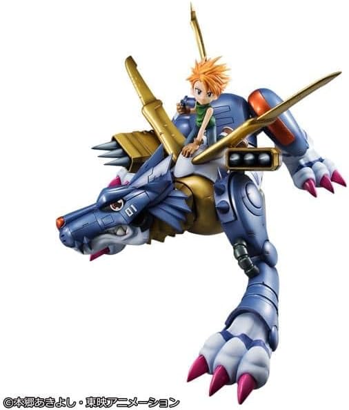 Megahouse Garurumon & Ishida Yamato Digimon Adventure Metal Figure - Precious G.E.M. Series MH843822, Multi-Colour, Collectible Figure, Ideal for Anime Fans