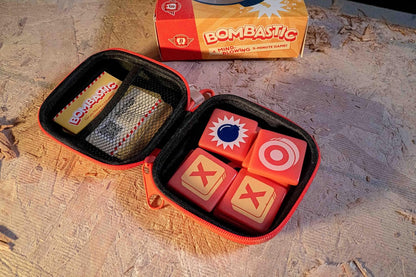 Bitewing Games | Bombastic | Board Game, Strategic Tile Flipping Deduction Game With Action Cards, Portable Travel Friendly Design And Hidden Bomb Gameplay | 2 Players | 5 Minutes