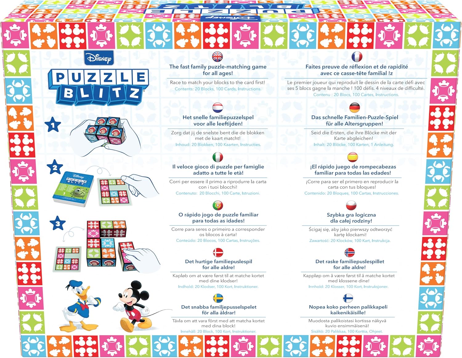 Goliath – Disney Puzzle Blitz - Bordspel voor Kinderen vanaf 8 Jaar – Disney-spel voor 2 tot 4 Spelers – Familiespel, ook geschikt voor Volwassenen – Puzzelspel voor hele Gezin