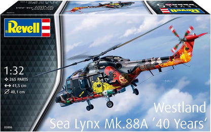 Revell 03806 Westland Sea Lynx MK.88 (40 Years Special Edition) 1:32 Scale Unbuilt/Unpainted Plastic Model Kit