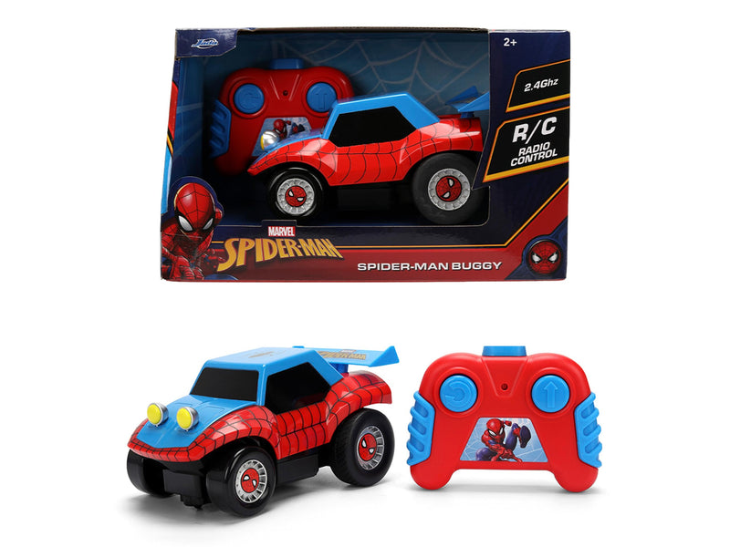 Jada Marvel Spider-Man Buggy, op afstand bestuurd, 14 cm, kinderauto, eenvoudig te bedienen, 2,4 GHz, 1 kanaal, speelgoed voor kinderen vanaf 2 jaar (9336980314R00