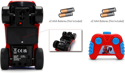 Jada Marvel Spider-Man Buggy, op afstand bestuurd, 14 cm, kinderauto, eenvoudig te bedienen, 2,4 GHz, 1 kanaal, speelgoed voor kinderen vanaf 2 jaar (9336980314R00