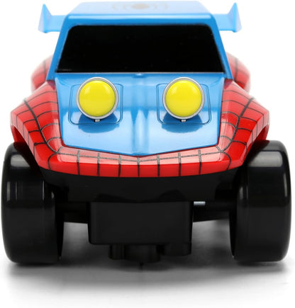 Jada Marvel Spider-Man Buggy, op afstand bestuurd, 14 cm, kinderauto, eenvoudig te bedienen, 2,4 GHz, 1 kanaal, speelgoed voor kinderen vanaf 2 jaar (9336980314R00