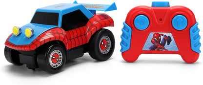 Jada Marvel Spider-Man Buggy, op afstand bestuurd, 14 cm, kinderauto, eenvoudig te bedienen, 2,4 GHz, 1 kanaal, speelgoed voor kinderen vanaf 2 jaar (9336980314R00