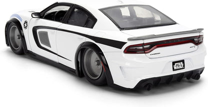 Jada Toys - Star Wars 2021 Dodge Charger SRT Hellcat 1:24 con Personaggio, modellino Auto Die-Cast, 9336478314R00, +3 Anni