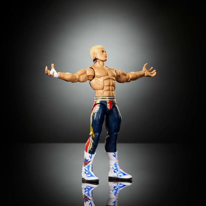 Mattel WWE Elite Action Figure & Accessories, Series #125 Set, 6-inch Collectible Cody Rhodes with 25 Articulation Points & Swappable Hands