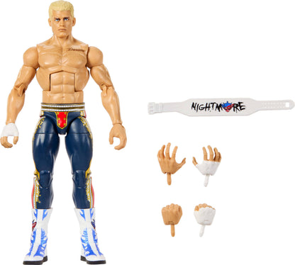 Mattel WWE Elite Action Figure & Accessories, Series #125 Set, 6-inch Collectible Cody Rhodes with 25 Articulation Points & Swappable Hands