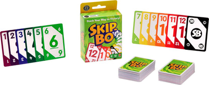 Mattel Games Skip-Bo Card Game – Easy Family Card Game for Kids & Adults, Colour Blind Accessible, UNO Alternative, Travel Game, 2–6 Players, Ages 7+, JMM20