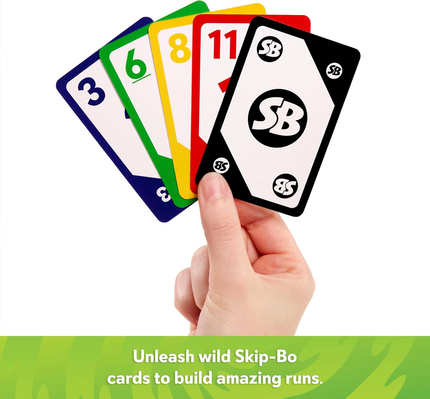 Mattel Games Skip-Bo Card Game – Easy Family Card Game for Kids & Adults, Colour Blind Accessible, UNO Alternative, Travel Game, 2–6 Players, Ages 7+, JMM20