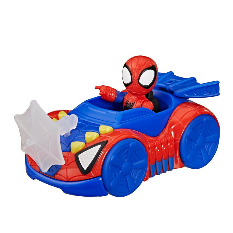 Marvel Spidey and His Amazing Friends Spidey Web Crawler Toy Car with 7.6-cm (3 Inch) Action Figure & Accessory, Super Hero Toys, Children Ages 3+