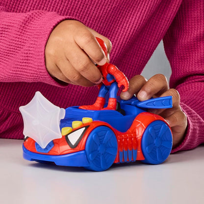 Marvel Spidey and His Amazing Friends Spidey Web Crawler Toy Car with 7.6-cm (3 Inch) Action Figure & Accessory, Super Hero Toys, Children Ages 3+