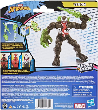 Marvel Spider-Man ActionVerse Venom Action Figure & Accessories, 11.4-cm (4.5 inch) Super Hero Toys & Figures for Children, Ages 4+
