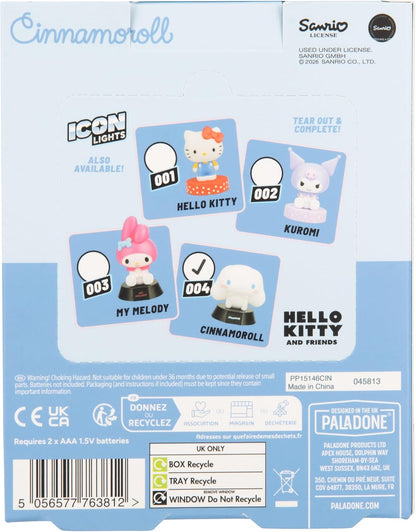 Paladone Sanrio Cinnamoroll Icon Light, 9cm Kawaii Figurine Lamp, AAA Battery Powered, Officially Licensed
