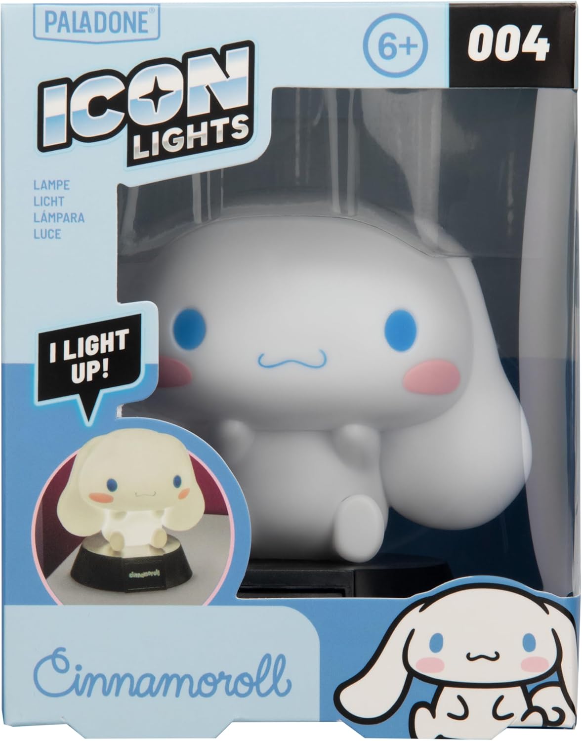 Paladone Sanrio Cinnamoroll Icon Light, 9cm Kawaii Figurine Lamp, AAA Battery Powered, Officially Licensed