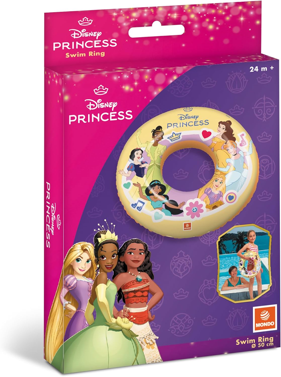Mondo Toys Disney Princess Inflatable Swim Ring – 50 cm Donut‑Style Pool Float for Girls – 16972