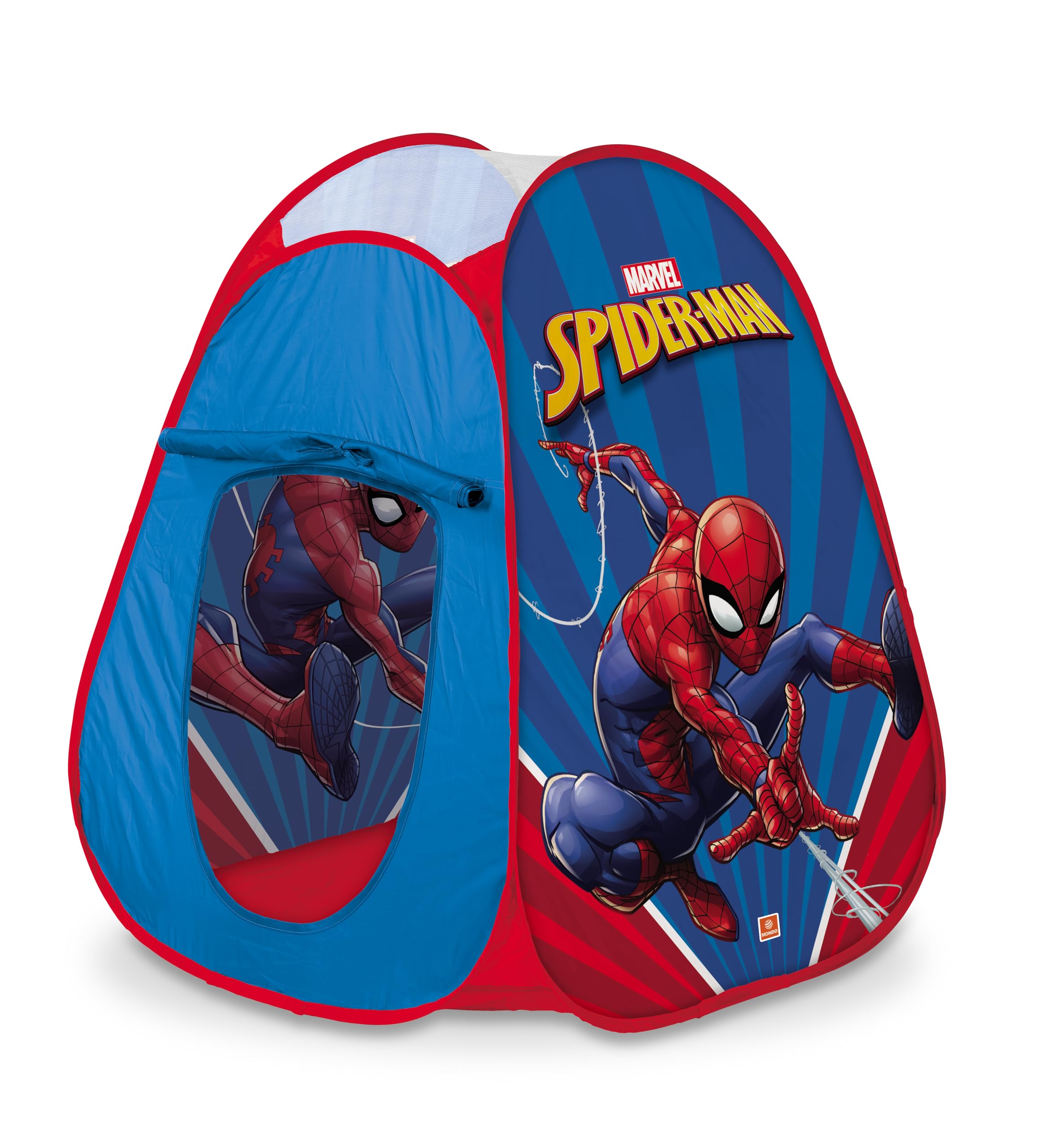 Mondo Toys Spiderman Pop‑Up Tent for Children – Easy‑Open Play Tent with Carry Bag – Indoor/Outdoor Fun Tent for Boys & Girls – Model 28427