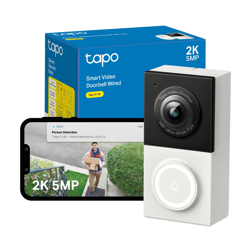 Tapo D130 V1 - Smart Doorbell - With Camera - Wired - Wireless - 802.11B, 802.11G, 802.11N - 2.4 Ghz