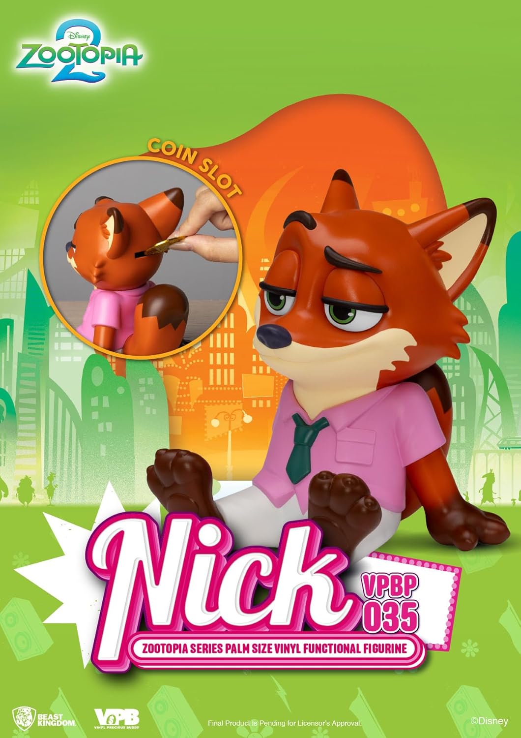 Zootopia Piggy Vinyl Bank Nick 15 Cm