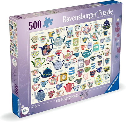 Ravensburger Time for Tea 500 piece Jigsaw Puzzle - Puzzle Championships for Adults and Kids Age 10 Years Up