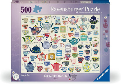 Ravensburger Time for Tea 500 piece Jigsaw Puzzle - Puzzle Championships for Adults and Kids Age 10 Years Up