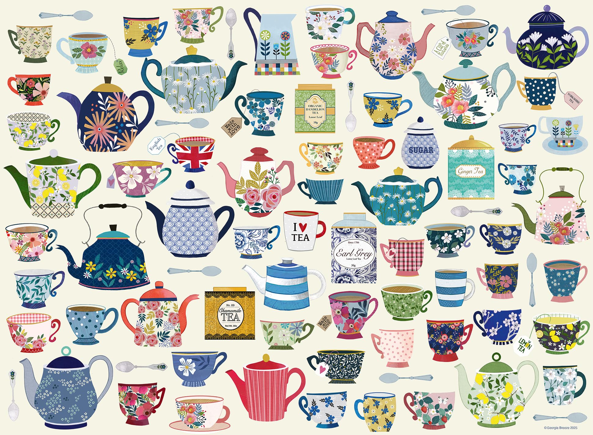 Ravensburger Time for Tea 500 piece Jigsaw Puzzle - Puzzle Championships for Adults and Kids Age 10 Years Up